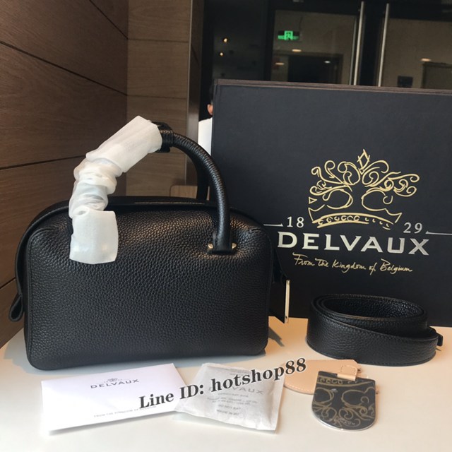 Delvaux經典Cool Box荔枝紋手提女包 德爾沃專櫃手提肩背手袋女包 bxs1026